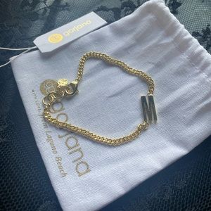 Gorjana Alphabet M letter bracelet